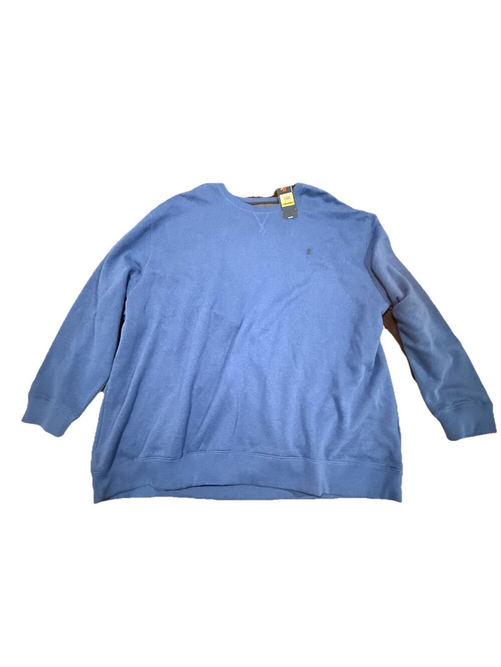 NWT IZOD Advantage Performance 4XL Blue Crewneck Sweatshirt Big Tall